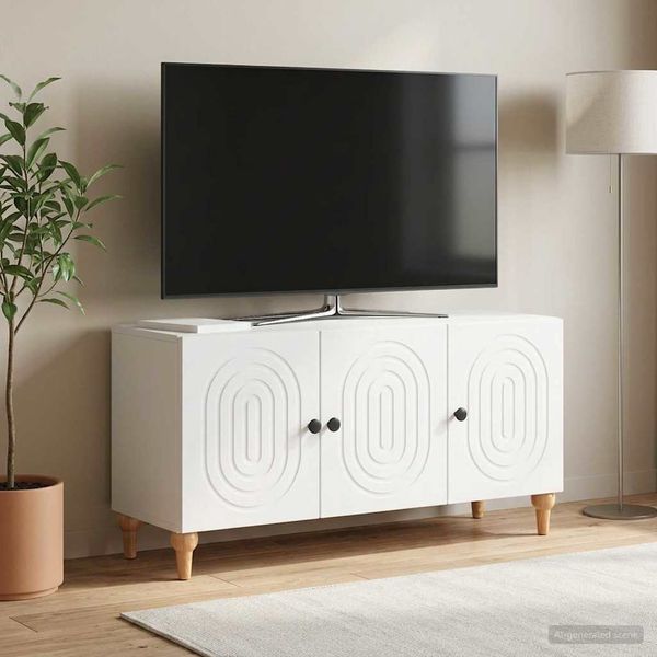 vidaXL TV skrinka Biela 99 x 34,5 x 50 cm Kompozitné drevo