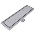 vidaXL Rovný sprchový odtok 2 ks 530x140 mm nehrdzavejúca oceľ