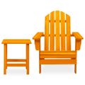 vidaXL Záhradná stolička Adirondack so stolíkom jedľový masív oranžová