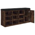 vidaXL Lavička na topánky dymový dub 102x32x50 cm kompozitné drevo