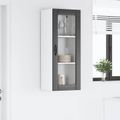 vidaXL Nástenný sklenený kabinet LUCCA Čierna 40 x 31 x 100 cm