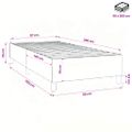 vidaXL Posteľný rám s boxspringom zelený 90x200 cm látka