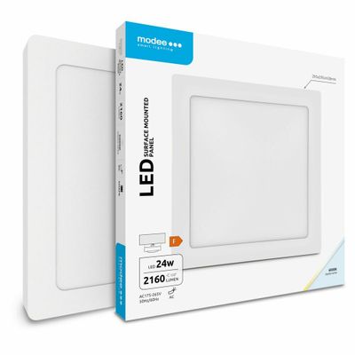 Modee LED štvrcový stropný panel 24W studená biela 2160 lm (ML-LPS6000K24WA2N)