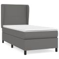 vidaXL Boxspring posteľ s matracom sivá 90x190 cm umelá koža