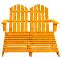 vidaXL 2-miestna záhradná stolička taburetka Adirondack jedľa oranžová