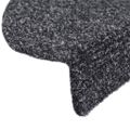 vidaXL Schodové rohože, samolepiace, 10 ks, 65x21x4 cm, tmavošedé, polkruhové, veľké