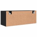 vidaXL Nástenný botník čierny 100x35x38 cm spracované drevo