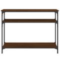 vidaXL Konzolový stolík hnedý dub 100x29x75 cm kompozitné drevo