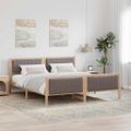 vidaXL Rám postele Hnedá a taupe 180 x 200 cm Borovicový masív