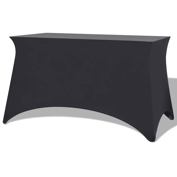 vidaXL Naťahovací návlek na stôl, 2 ks, 183x76x74 cm, antracitový