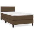 vidaXL Boxspring posteľ s matracom tmavohnedá 90x190 cm látka