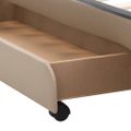 vidaXL Posteľný rám so zásuvkami kapučínový 100x200 cm umelá koža
