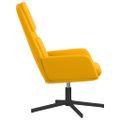 vidaXL Relaxačné kreslo horčicovo-žlté zamatové