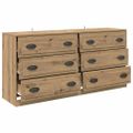 vidaXL Komody 2 ks Remeselný dub 70 x 35,5 x 67,5 cm Kompozitné drevo