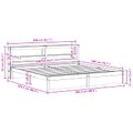 vidaXL Rám postele Včelí hnedý 200 x 200 cm Masívne borovicové drevo