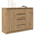 vidaXL Komoda so zásuvkami dub artisan 100,5x35x76 cm kompozitné drevo