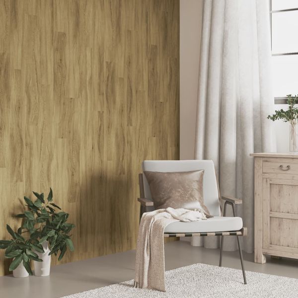 vidaXL Nástenné panely vzhľad dreva hnedé PVC 4,12 m²