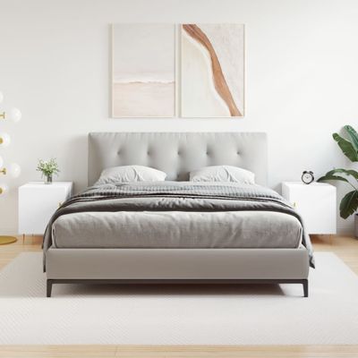 vidaXL Nočné stolíky 2 ks biele 40x40x50 cm kompozitné drevo