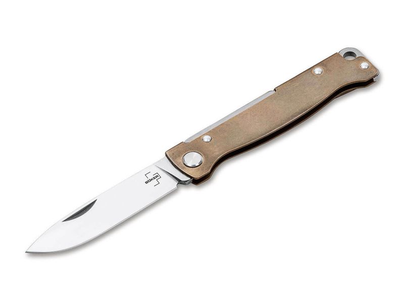 Böker Plus 01BO853 Atlas Brass vreckový nôž 7 cm, mosadz