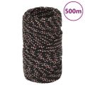 vidaXL Lodné lano čierne 2 mm 500 m polypropylén