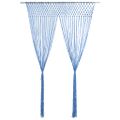 vidaXL Záclona macrame modrá 140x240 cm bavlna