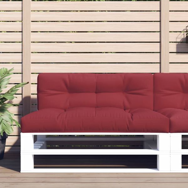 vidaXL Podložka na paletový nábytok, vínová 120x40x12 cm, látka