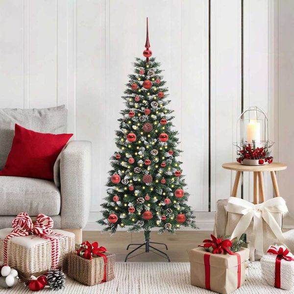 vidaXL Umelý vianočný stromček Zelená 120 cm PVC, plast a oceľ