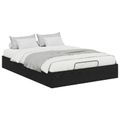 vidaXL Otomanový posteľný rám s úložiskom Čierny Dub 203 x 140 x 25 cm