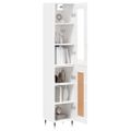 vidaXL Vysoká skrinka biela 34,5x34x180 cm spracované drevo