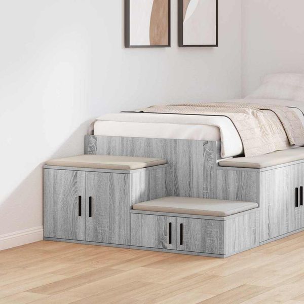 vidaXL Úložná skrinka 2 pcs Sivý Sonoma 108 x 41 x 40 cm
