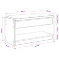vidaXL Lavica na topánky s vankúšom Dub artisan 83 x 38 x 45 cm