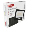 LED reflektor GLARO 50W, čierny, IP65, 5000 lm, neutrálna biela