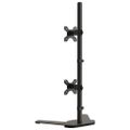 vidaXL Držiak na dva monitory čierny oceľový VESA 75/100 mm