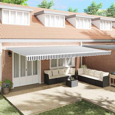 vidaXL Automatická zaťahovacia markíza antracitová a biela 600x300 cm