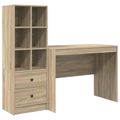 vidaXL Stôl Sonoma dub 145.5 x 50 x 127 cm 2 ks