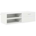 vidaXL Drevená skrinka 100,5 x 39 x 30 cm Biela Kompozitné drevo