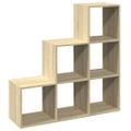 vidaXL Knižnica 3-poschodová dub sonoma 99x29x99 cm kompozitné drevo