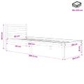 vidaXL Posteľný rám borovicový masív 90x200 cm čierny