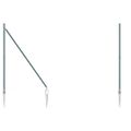 vidaXL Zemný kolík plotového stĺpika 52 ks Zelená