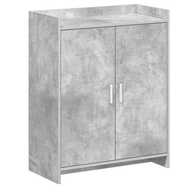 vidaXL Skriňa na topánky s úložiskom Betónovo sivá 73,5 x 36 x 92 cm