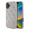Puzdro Guess pre iPhone 16 6,1" GUHCP16SG4GLPI ružové tvrdé puzdro 4G Bottom Stripe
