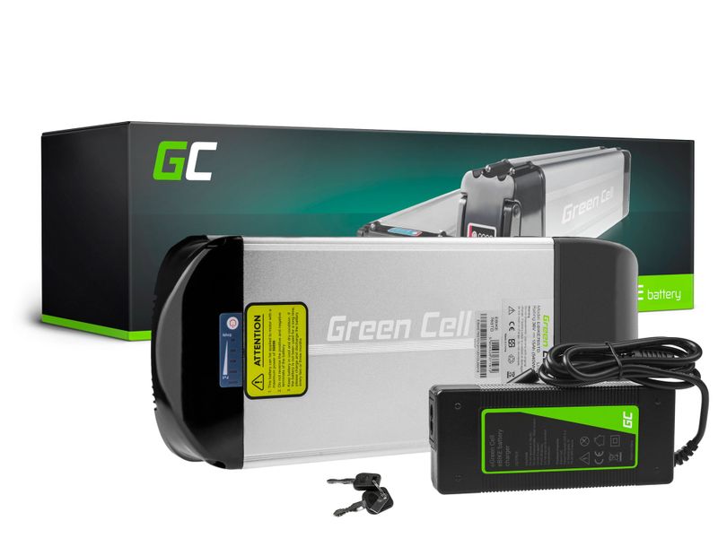 Green Cell EBIKE76STD batéria pre elektrobicykle 36V 15Ah Li-Ion, zadný nosič, nabíjačka