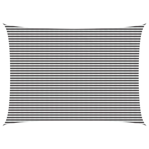 vidaXL Plachta na tienenie Antracitová a biela 5 x 7 m HDPE