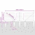 vidaXL Hexagonálny plot s stĺpom 25 x 0,4 m PVC potiahnutá oceľ Sivá