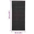 vidaXL Koberec prírodný sisal 66x150 cm čierny