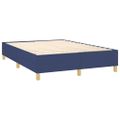 vidaXL Posteľ boxsping s matracom a LED modrá 140x200 cm látka
