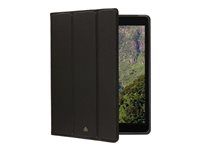 Puzdro s klopou pre tablet - plne zrnitá koža s jemnou štruktúrou - nočná čerň - 10.2" - pre Apple 10.2-inch iPad (9. generácia)