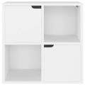 vidaXL Knižnica biela 60x27,5x59,5 cm drevotrieska