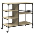 vidaXL Kuchynský vozík dub sonoma 100x45x89,5 cm kompozitné drevo