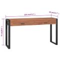 vidaXL Stôl s 2 zásuvkami 120x40x75 cm masívne teakové drevo